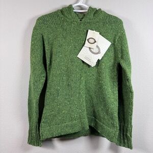 Aran Sweater Market Green Fisherman Cable Knit Ireland Wool Sweater Size S NWT